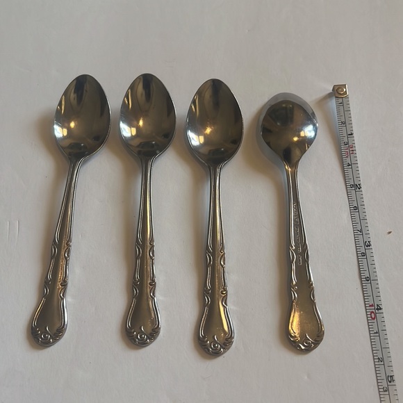 Lot of 4 adcraft japan stainless coffee spoons - Picture 3 of 3